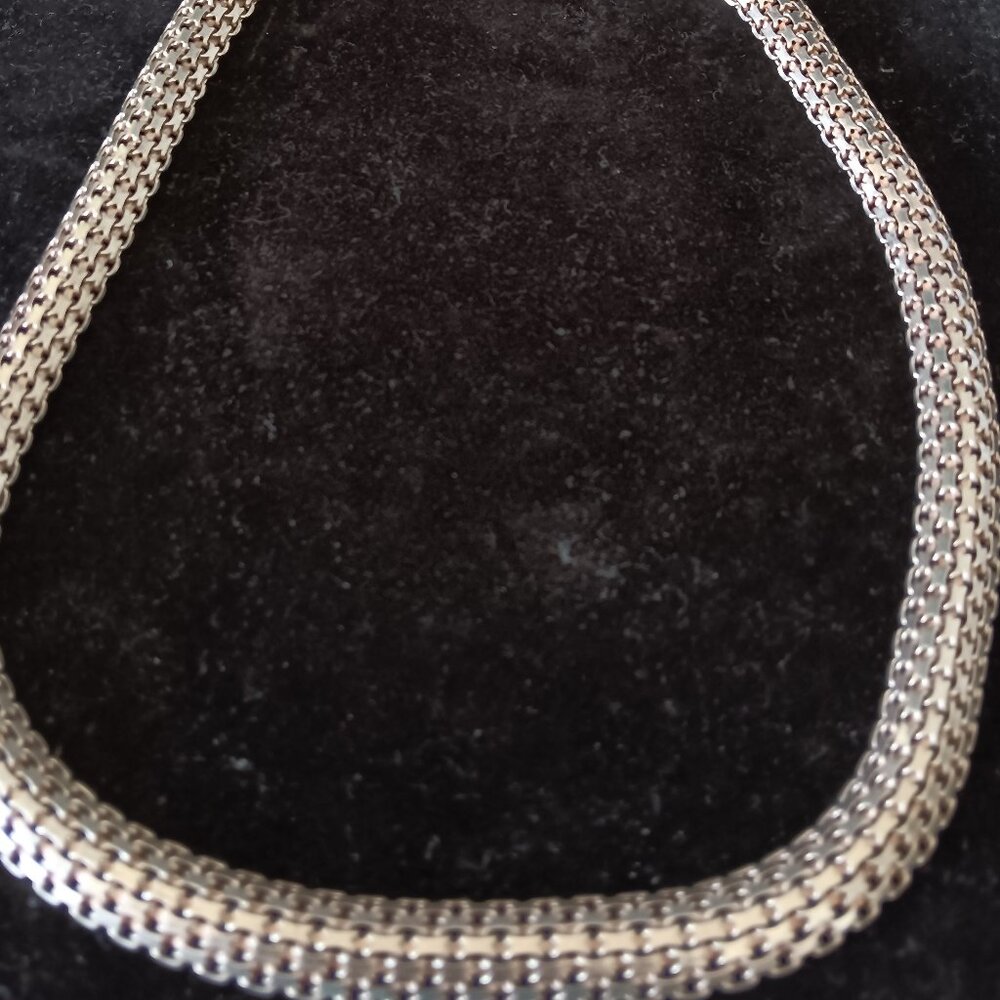 Sterling Silver Fancy Italian Design Necklace